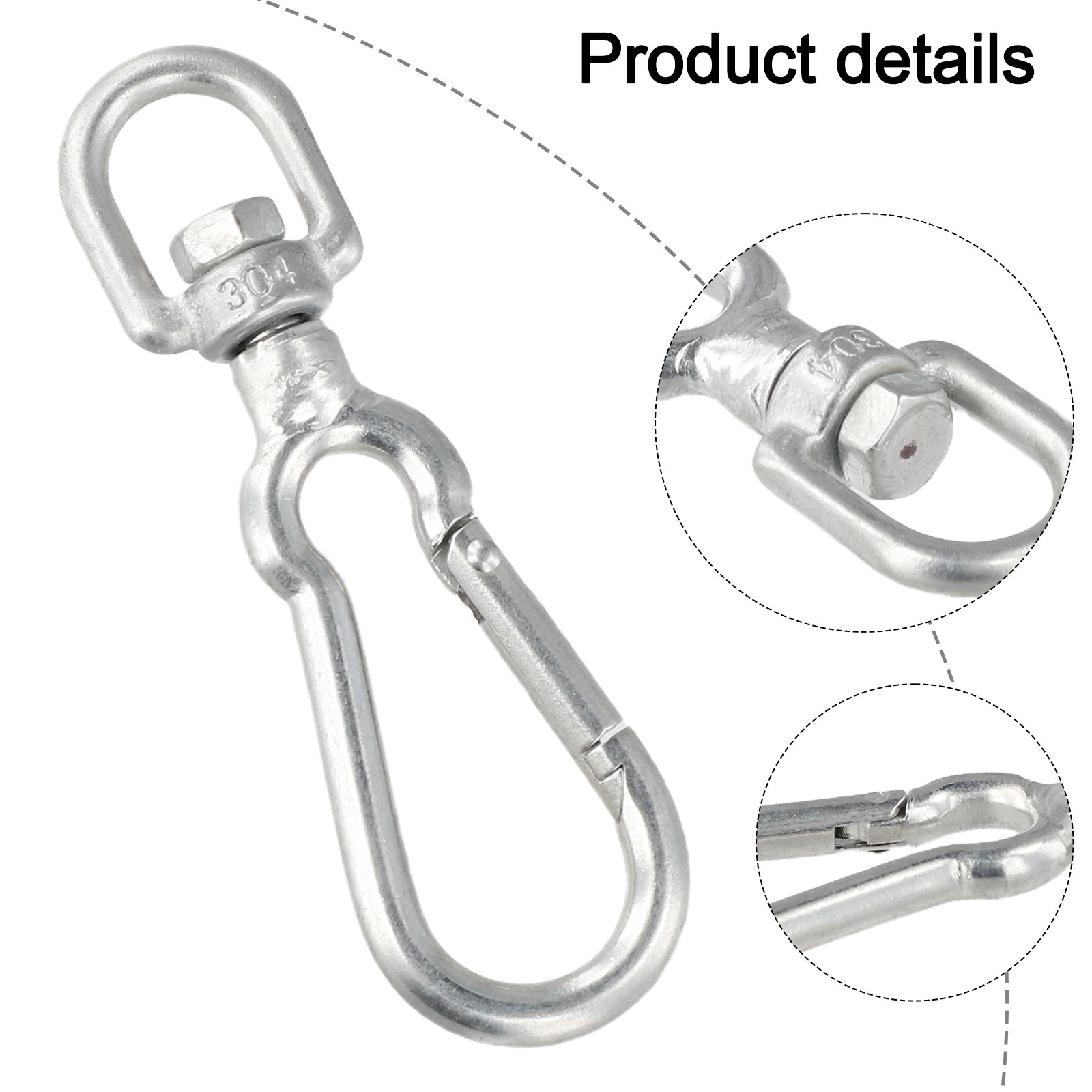 Stainless Steel Eye Bolt Snap Hooks with Quick Release Design Available