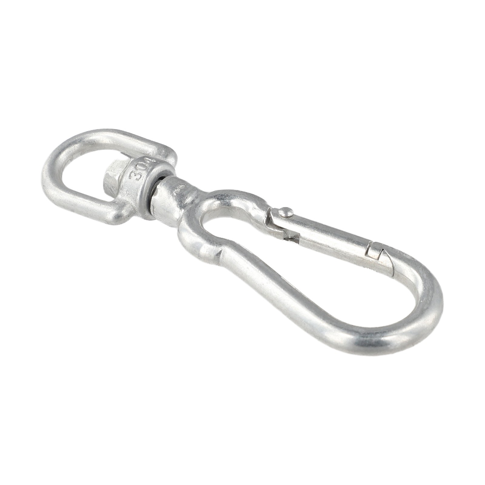 Stainless Steel Bolt Snap Spring Hook with Rotating Tail Ring for Outdoor Use