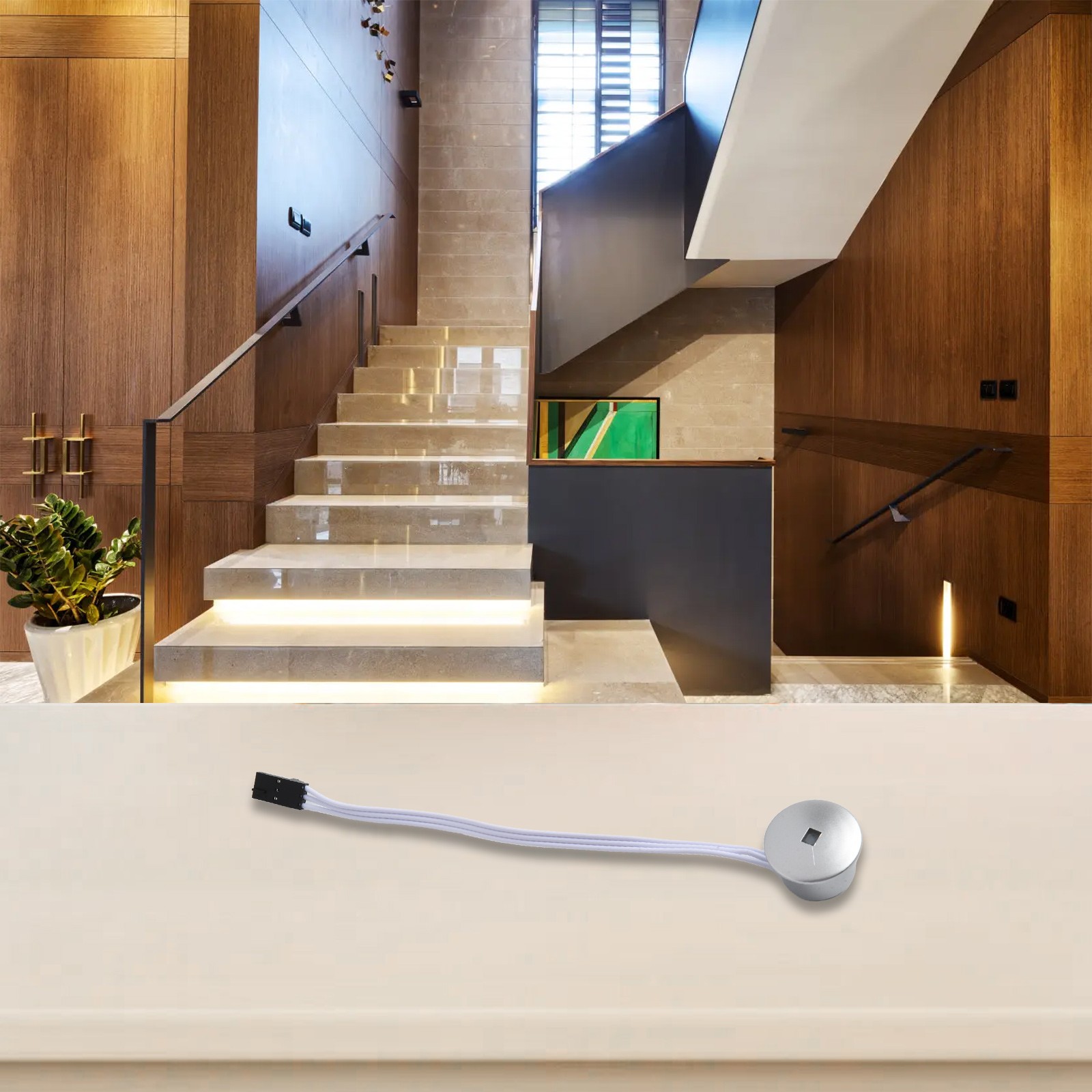 12V/24V Compatible PIR Motion Sensor with 5m Extension for Stair Lights - Afbeelding 14 van 37