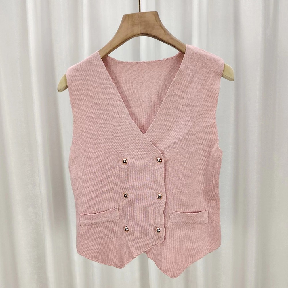 Solid Color Vneck Sleeveless Jacket for Women Summer Sports Beach Wear - Picture 13 of 13