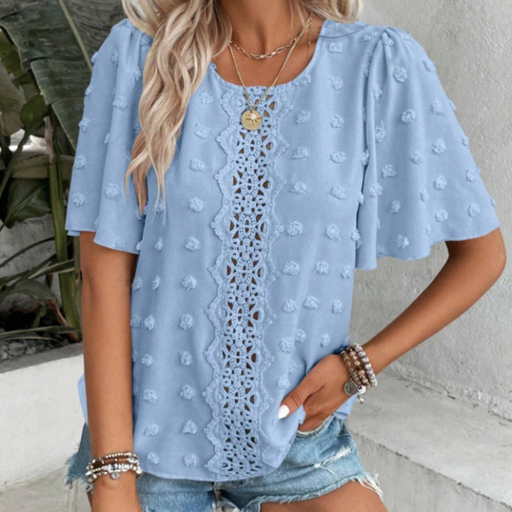 Retro Polka Dot T Shirt for Women Casual Style Suitable for Various Activities - Picture 31 of 72