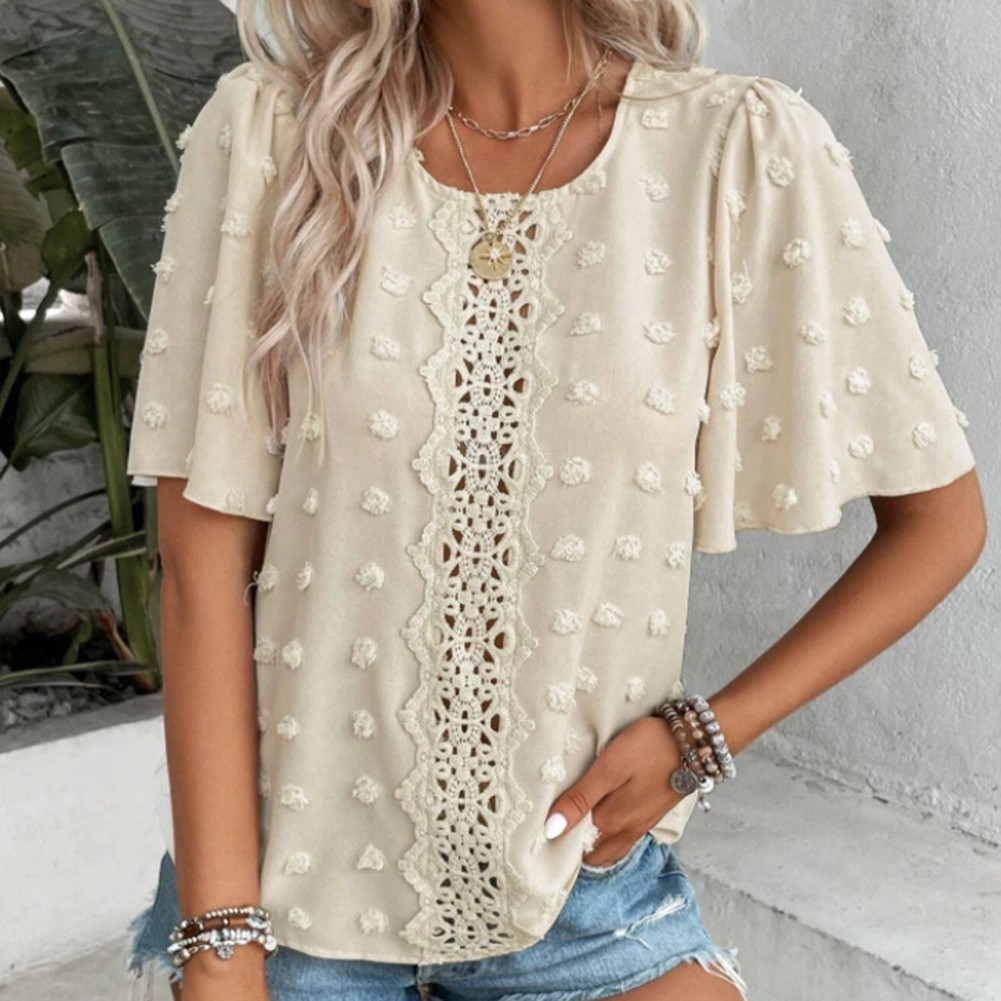 Retro Polka Dot T Shirt for Women Casual Style Suitable for Various Activities - Picture 39 of 72