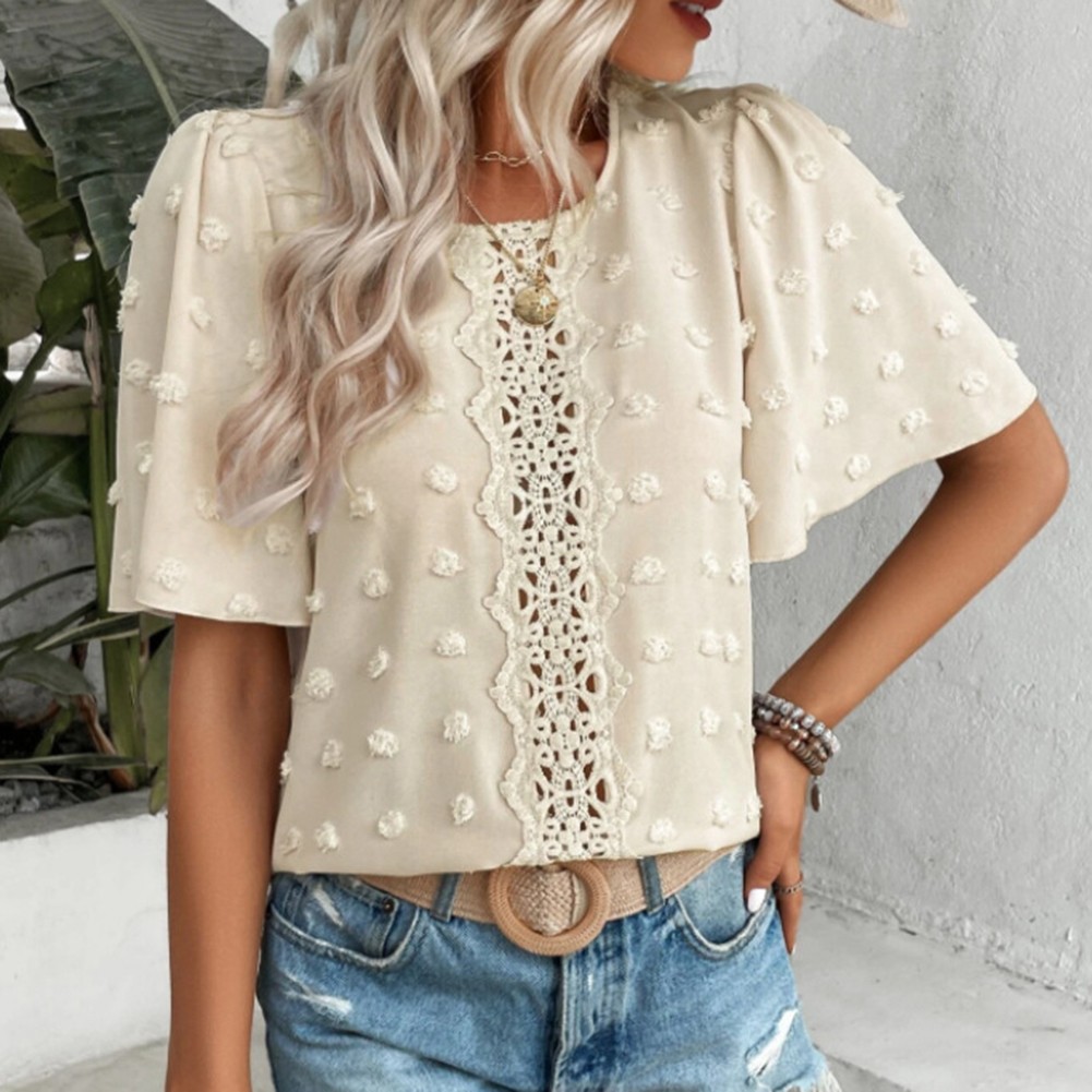 Retro Polka Dot T Shirt for Women Casual Style Suitable for Various Activities - Picture 26 of 72