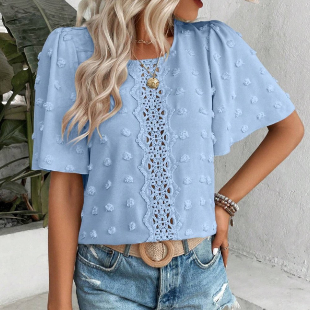Retro Polka Dot T Shirt for Women Casual Style Suitable for Various Activities - Picture 25 of 72