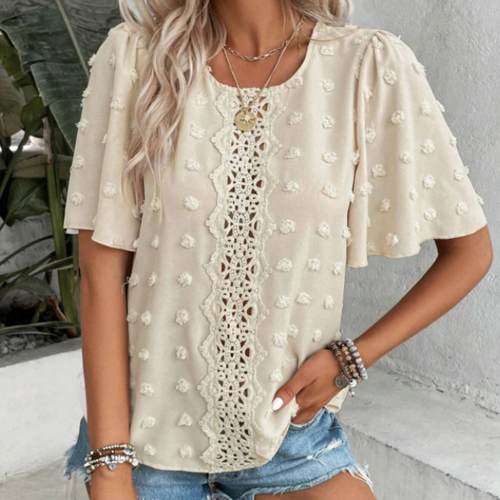Retro Polka Dot T Shirt for Women Casual Style Suitable for Various Activities - Picture 51 of 72