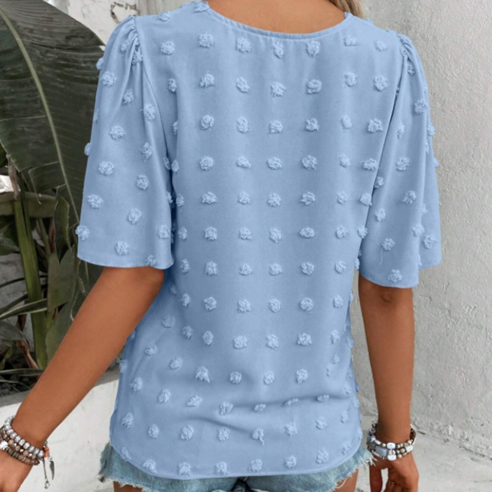 Retro Polka Dot T Shirt for Women Casual Style Suitable for Various Activities - Picture 30 of 72