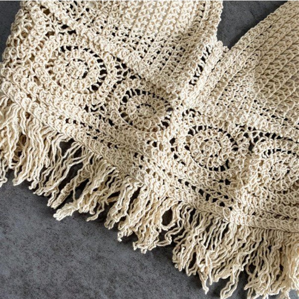Stylish Women Crochet Halter Tank Top with Tassel for Summer Vacations - Picture 41 of 42