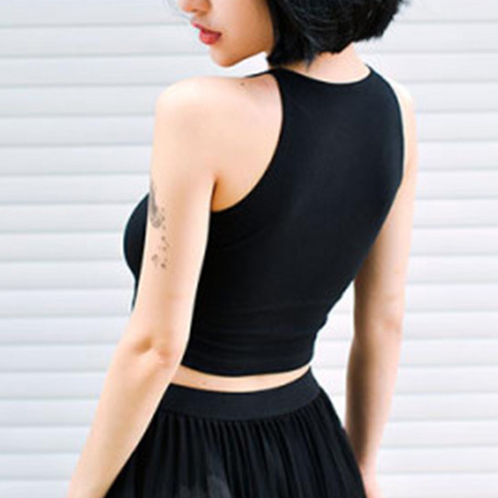 Women Summer Slim Crop Vest Casual Sports Tank Top for Daily Wear and Vacation - Picture 12 of 21