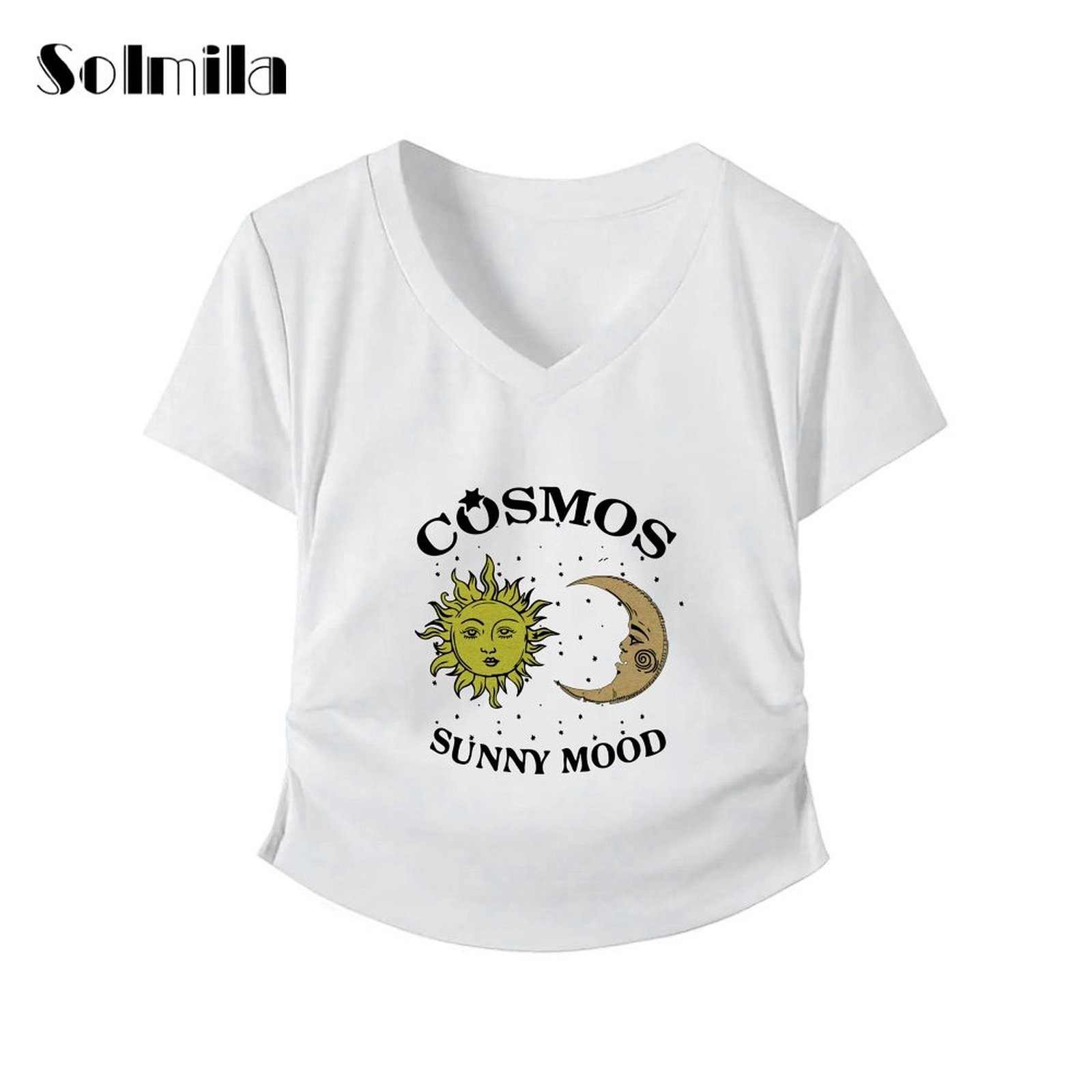 Korean Style Top Short Sleeve Top Casual Wear Spring Fashion Comfortable Fabric - Picture 10 of 10