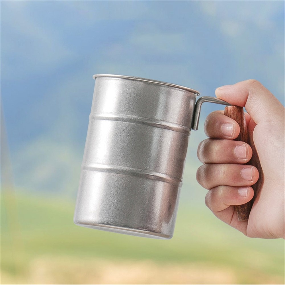 Outdoor Drinking Mug Stainless Steel Mug Perfect For Picnics Polished Finish - Picture 20 of 21