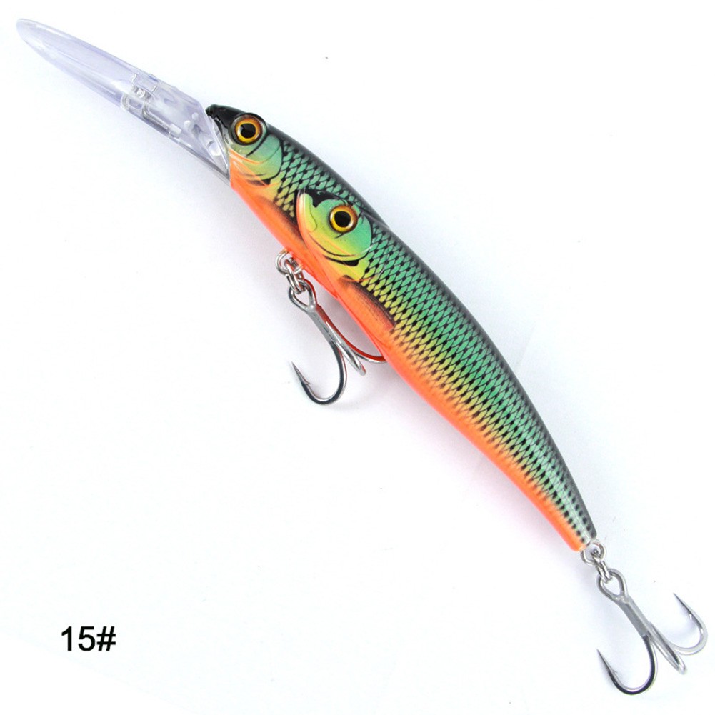 Señuelo de pesca cebo de buceo profundo cebo multicolor construcción de doble cabeza - Imagen 31 de 32