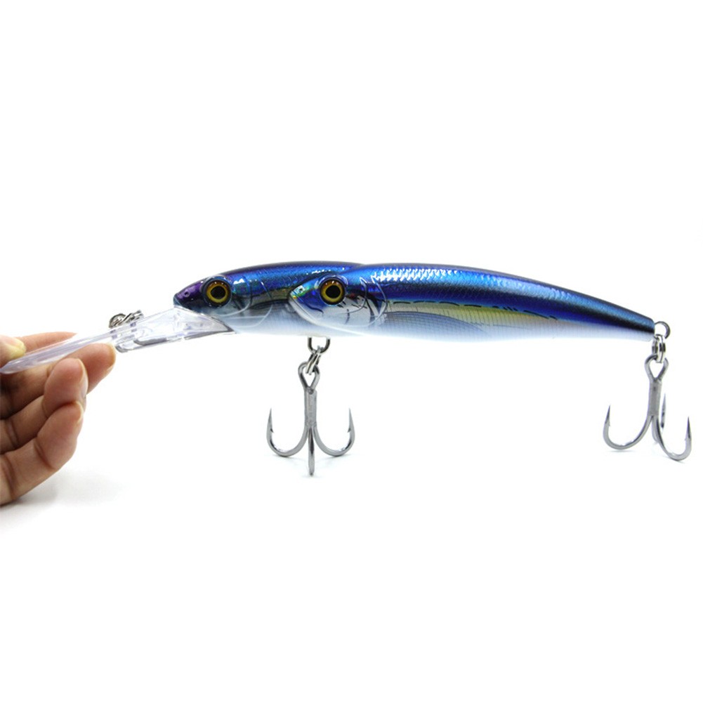 Señuelo de pesca cebo de buceo profundo cebo multicolor construcción de doble cabeza - Imagen 25 de 32