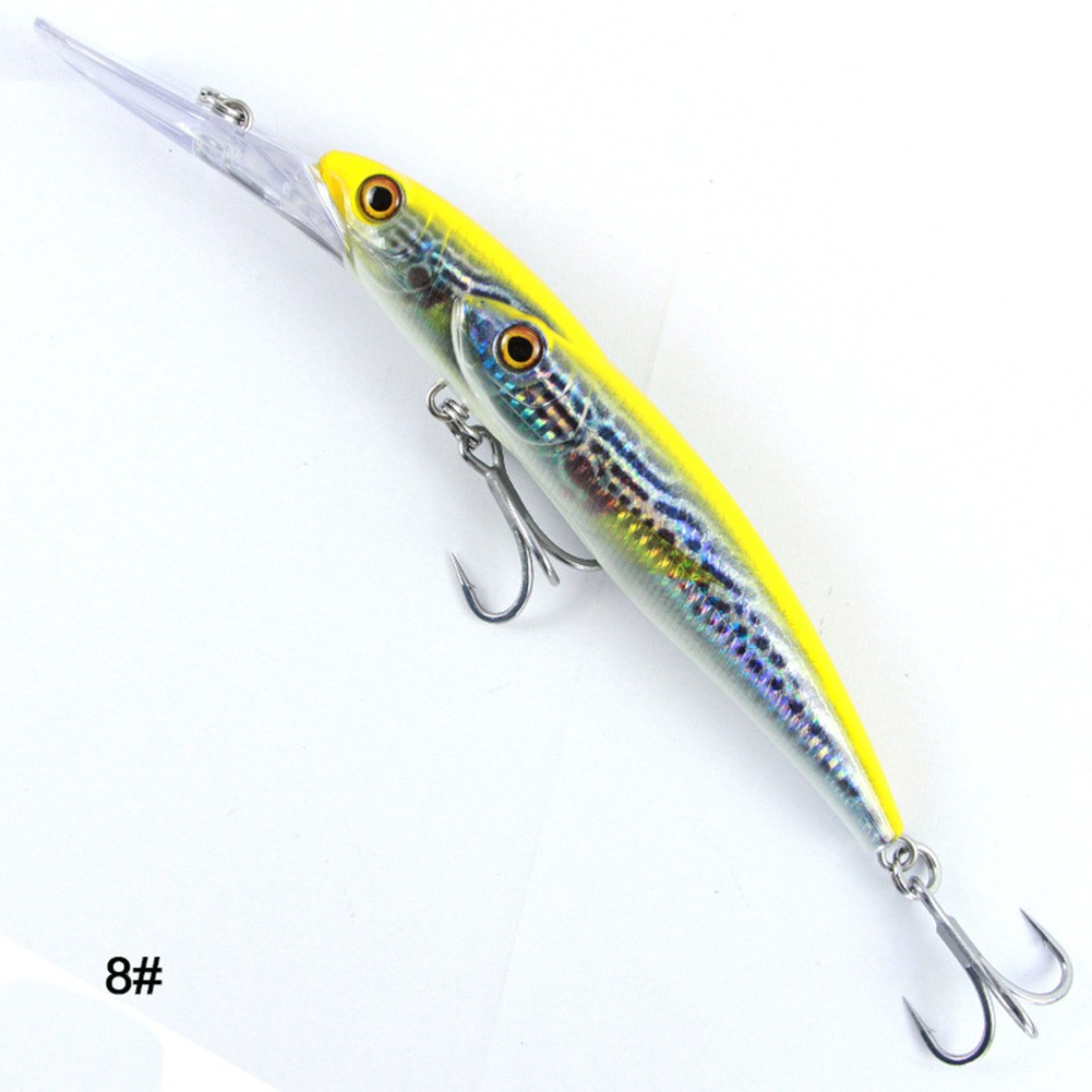 Señuelo de pesca cebo de buceo profundo cebo multicolor construcción de doble cabeza - Imagen 21 de 32