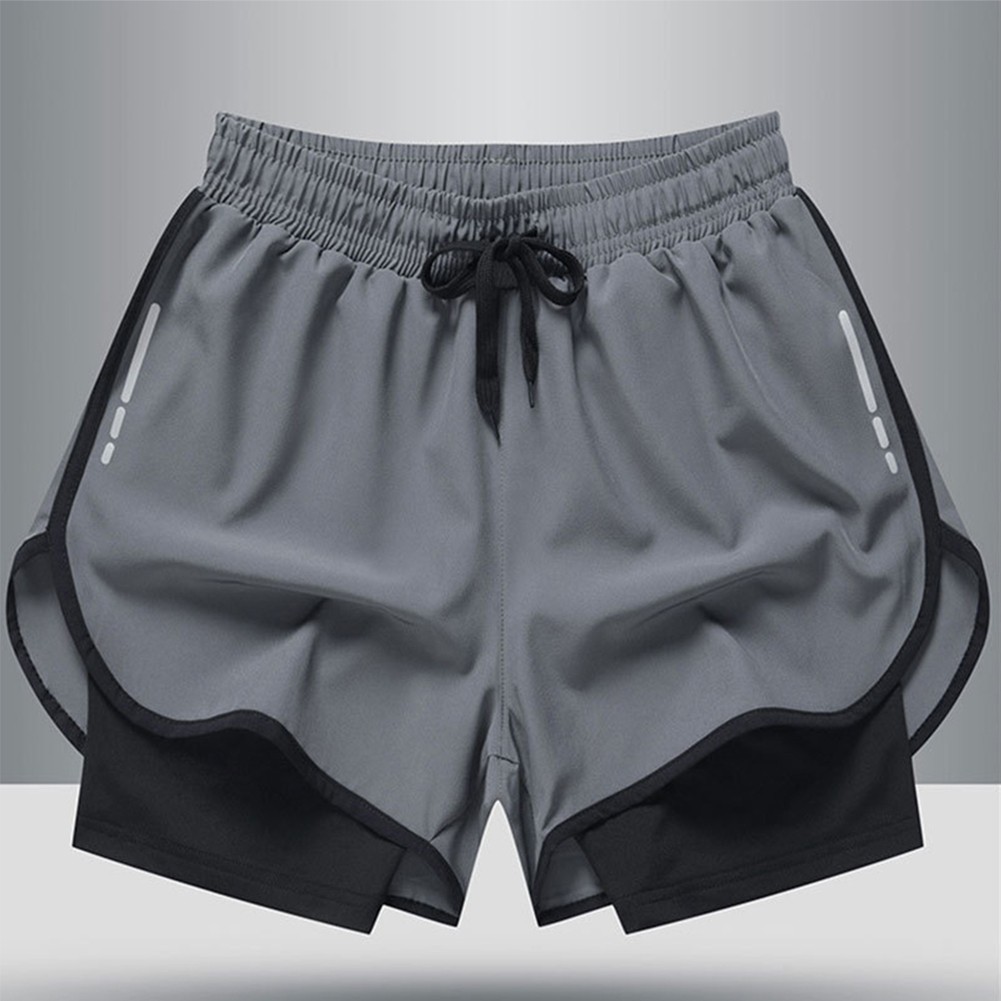 Quick Drying Men Athletic Swim Trunks Two Layer Shorts Beach Pool 3XL 5XL - Picture 8 of 10