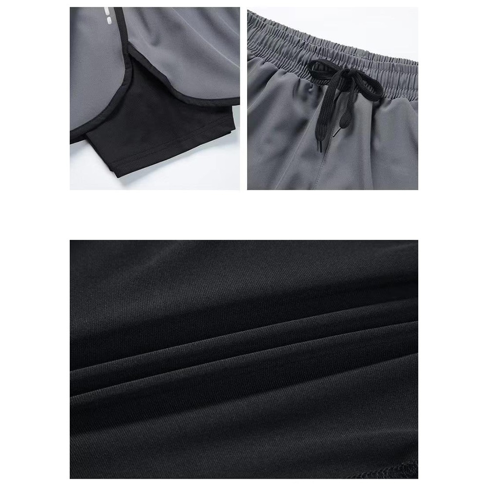 Quick Drying Men Athletic Swim Trunks Two Layer Shorts Beach Pool 3XL 5XL - Picture 9 of 10