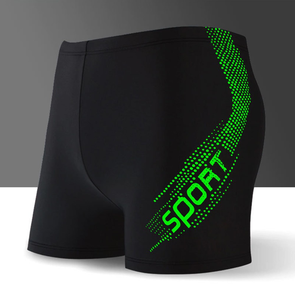 Men Bathing Trunks Sports Swimwear Comfortable Waistband Flat Angle Design - Picture 13 of 20