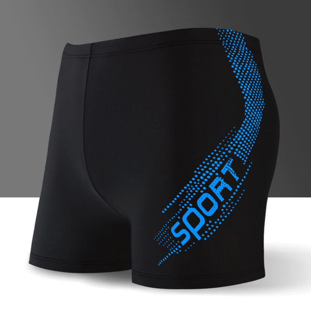 Men Bathing Trunks Sports Swimwear Comfortable Waistband Flat Angle Design - Picture 11 of 20
