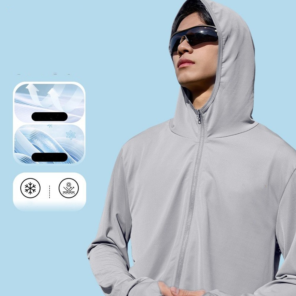 Men Sun Protection Quick Dry Breathable Jackets for Outdoor Activities - Picture 16 of 22