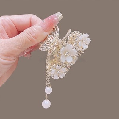 Matte Grey Velvet Booth Elegant Hair Accessories Three Dimensional Design - Bild 17 von 31
