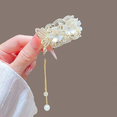 Matte Grey Velvet Booth Elegant Hair Accessories Three Dimensional Design - Bild 20 von 31