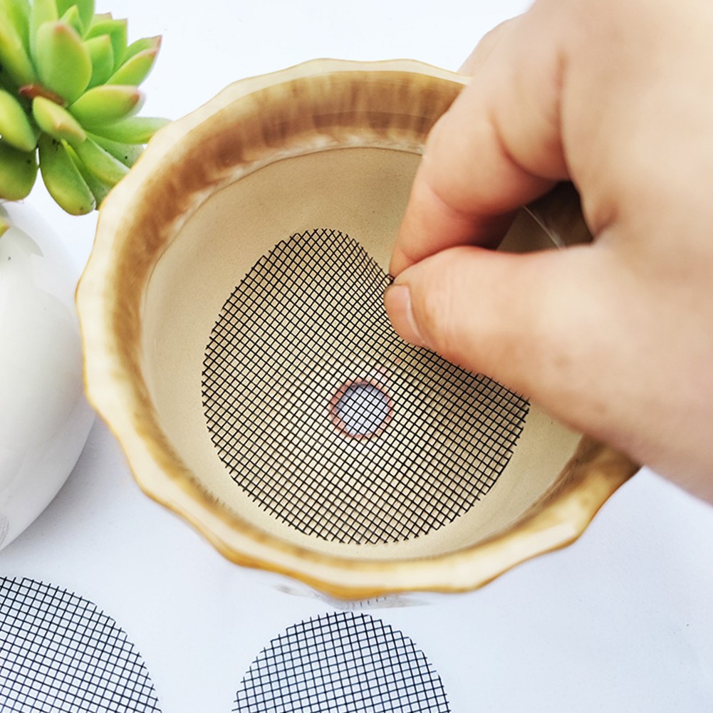 100 Pcs ventes exceptionnelles Pot de Fleurs Tapis en Maille pour Rétention du Sol et Efficacité de D