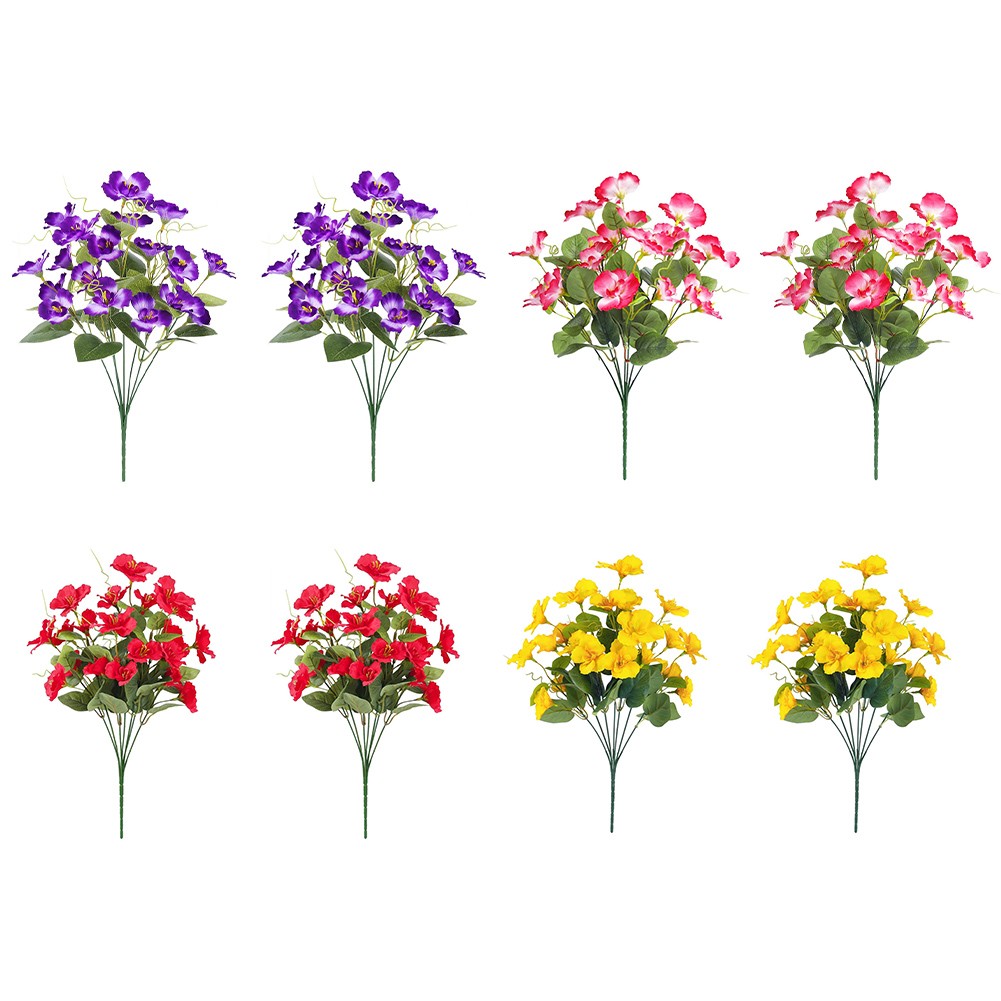 8 Bundles 16 5in Artificial Hibiscus Flowers for Indoor Outdoor For Decor
