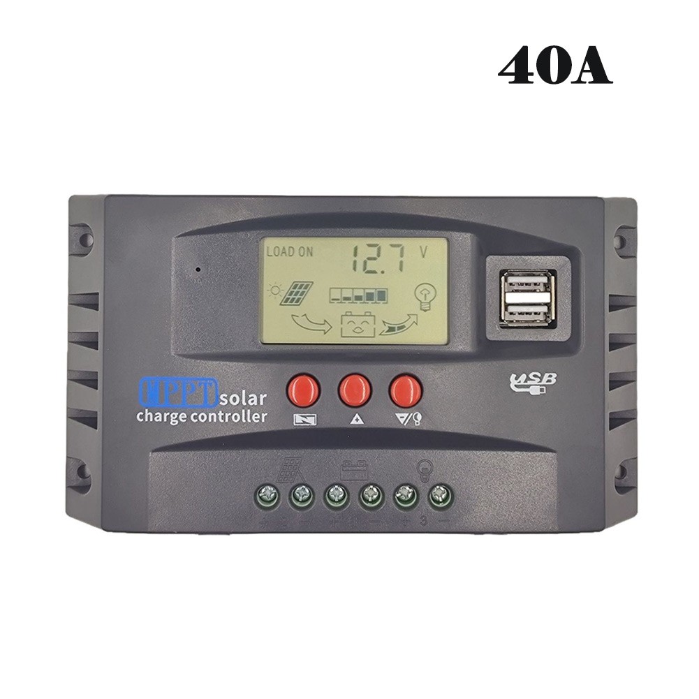 Smart For MPPT 30100A Solar Controller for 12V 24V LCD Display Charging