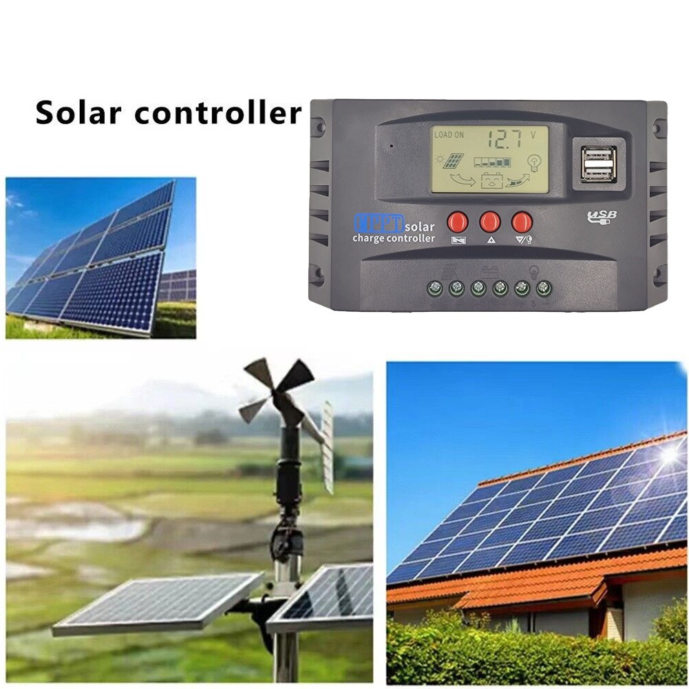 Solar Panel Controller Battery Charge Controller Automatic Tracking LCD Display
