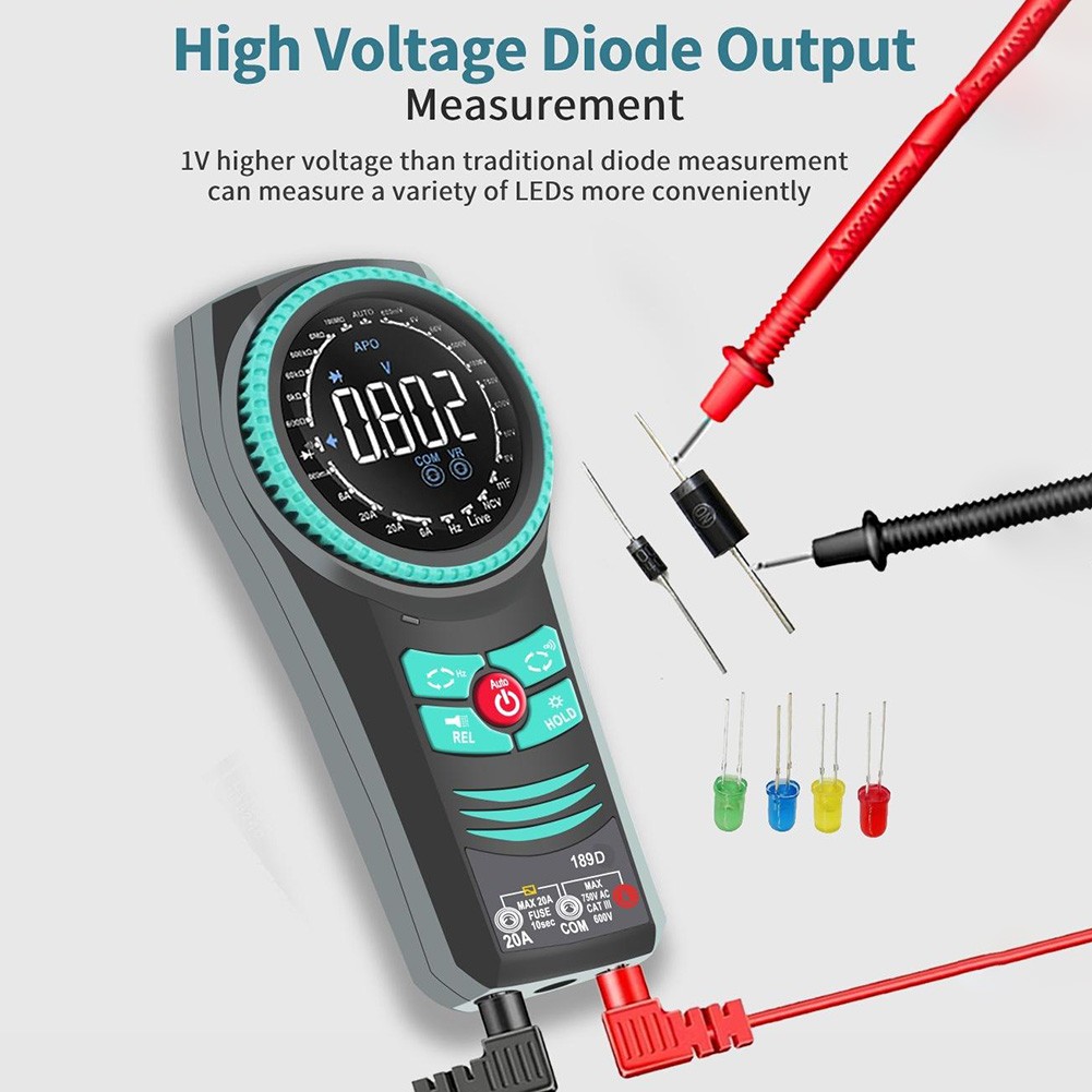 Smart Auto Digital Multimeter - AC/DC Voltage Tester With Non-Contact Electrical Testing