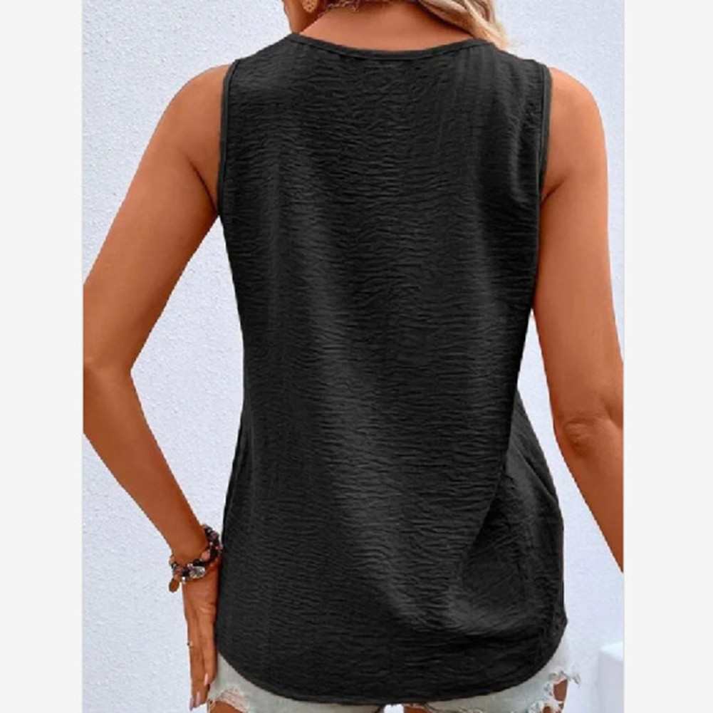 Sleeveless Top Breathable Tank Cotton Blend Fabric Loose Fitting Comfortable Fit - Picture 15 of 30