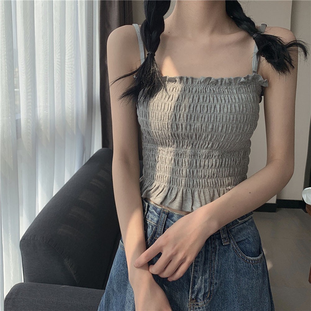 Women's Pleated Vest Suitable for Summer Beach Days and Casual Outings - Picture 8 of 11