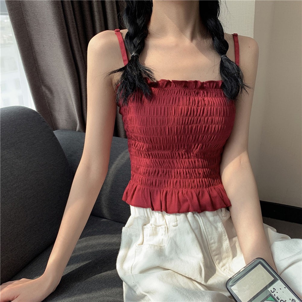 Women's Pleated Vest Suitable for Summer Beach Days and Casual Outings - Picture 9 of 11