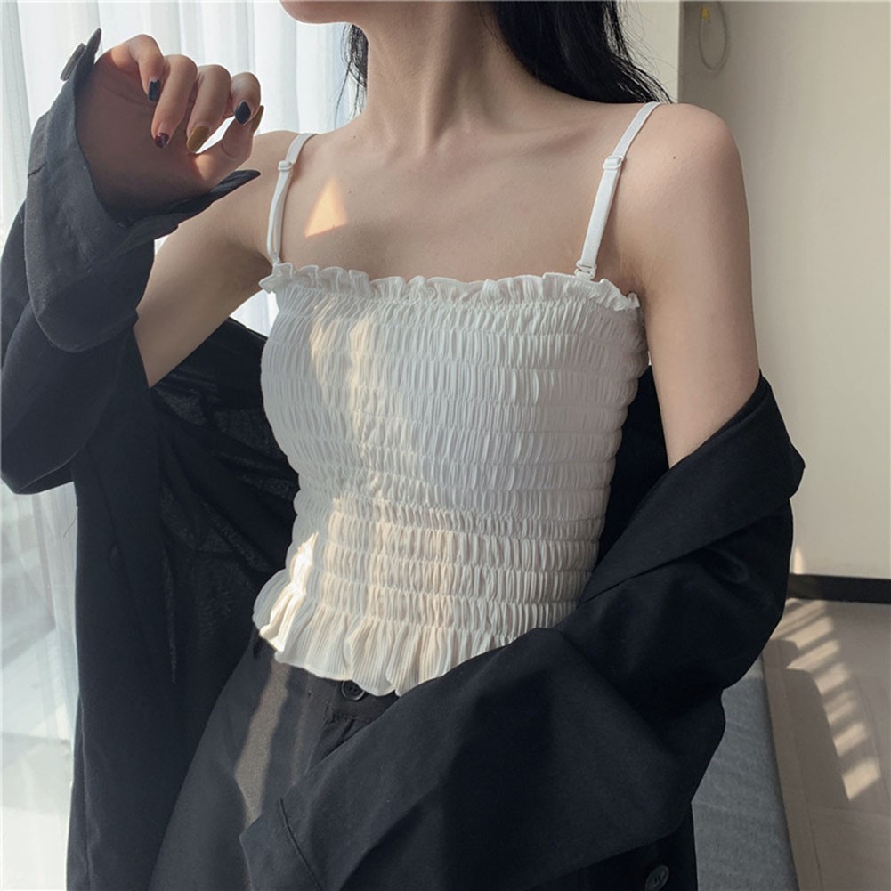 Women's Pleated Vest Suitable for Summer Beach Days and Casual Outings - Picture 7 of 11