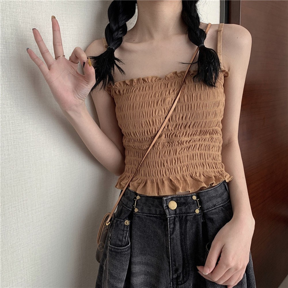 Women's Pleated Vest Suitable for Summer Beach Days and Casual Outings - Picture 10 of 11