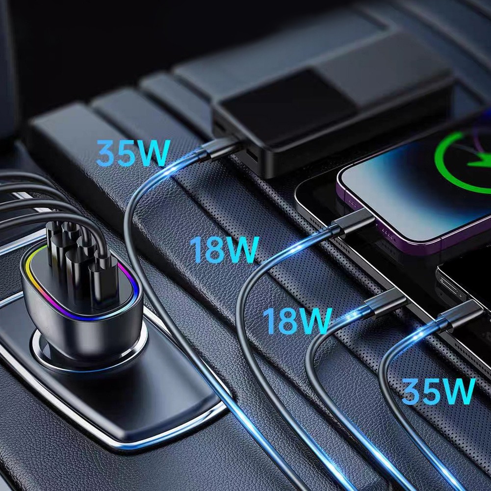 Chargeur Voiture USB Haute Puissance 100W avec 4 Ports pour Charge Instantan??e - Photo 21 sur 21