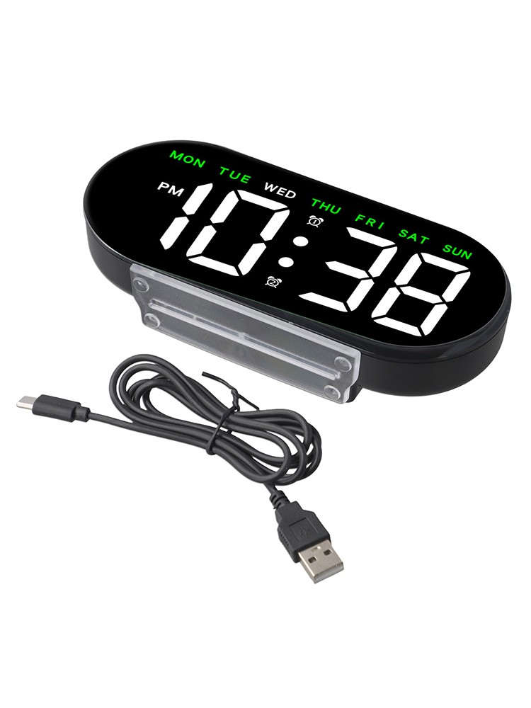 Digital Alarm Clock with Temperature and Week Display for Home Office Use