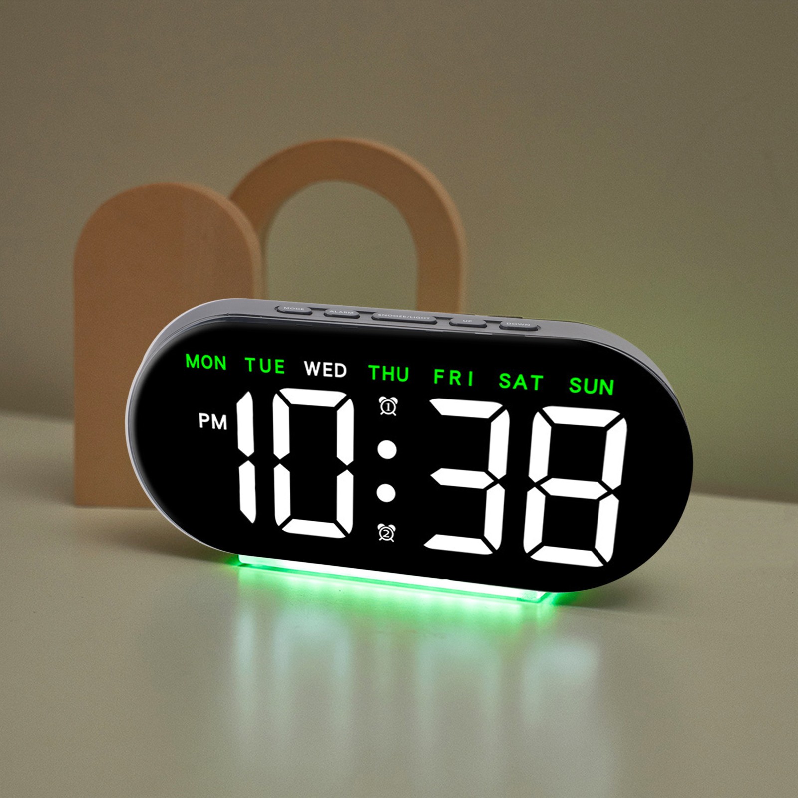 Sleek Design USB Digital Alarm Clock Offering Customizable Viewing Options