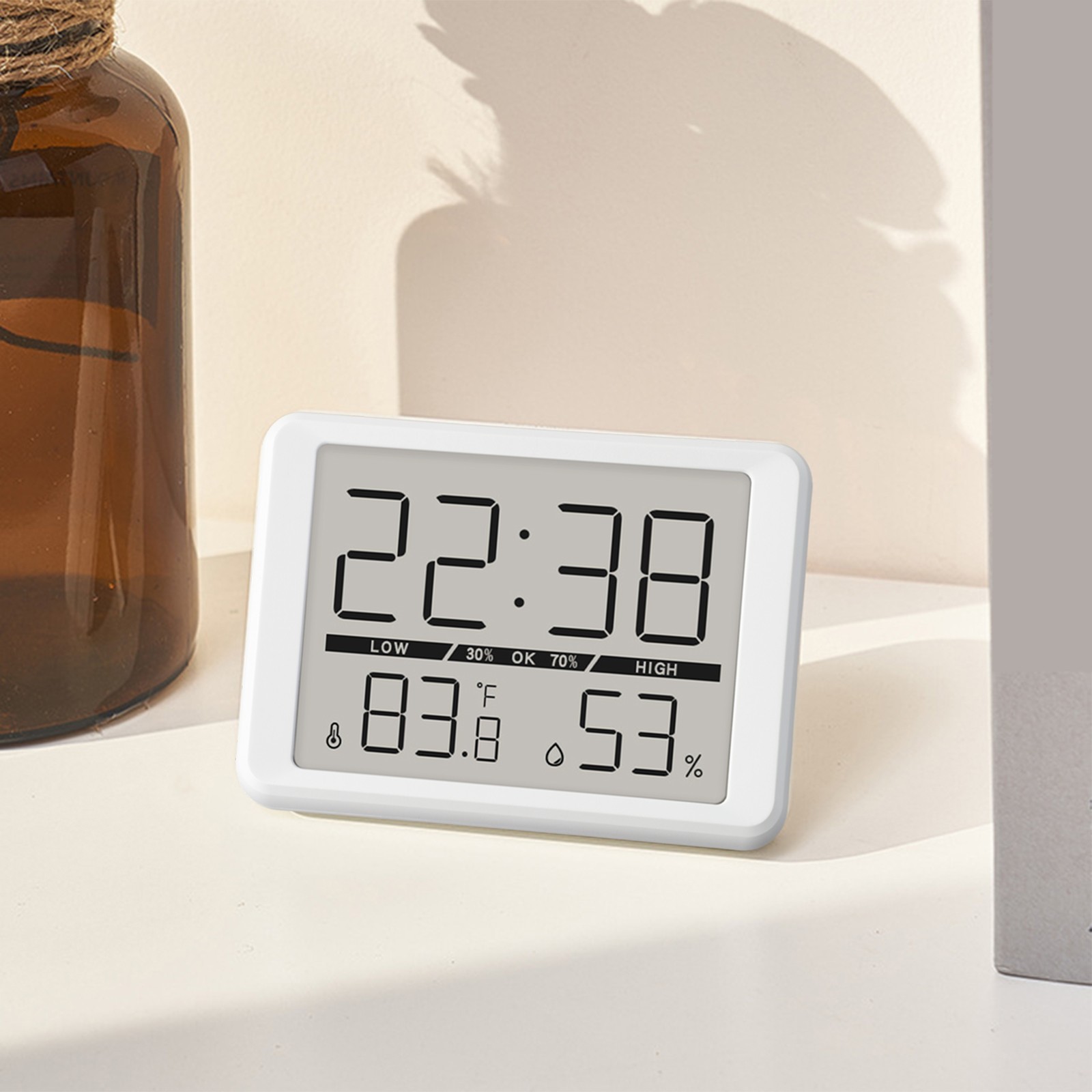 Stilvolle Mini Uhr mit Temperatur- und Luftfeuchtigkeitsanzeige für jeden Raum - Bild 15 von 36