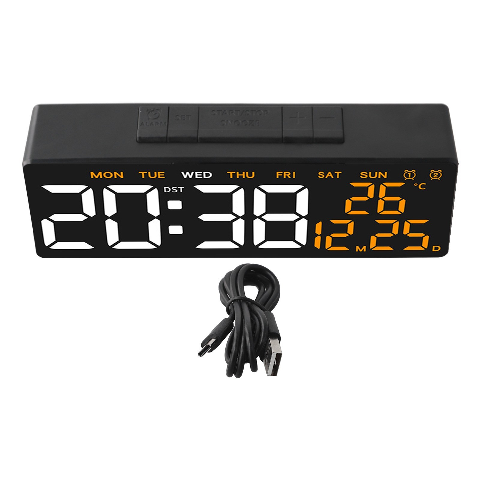 Dual Functionality USB Powered Digital Clock Perfect for Modern Living
