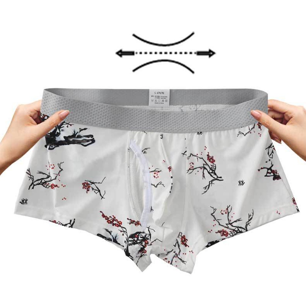 Ice Silk Boxer Shorts Sexual Fashion Ultra-thin Classic Style M-2XL Size - Picture 12 of 19