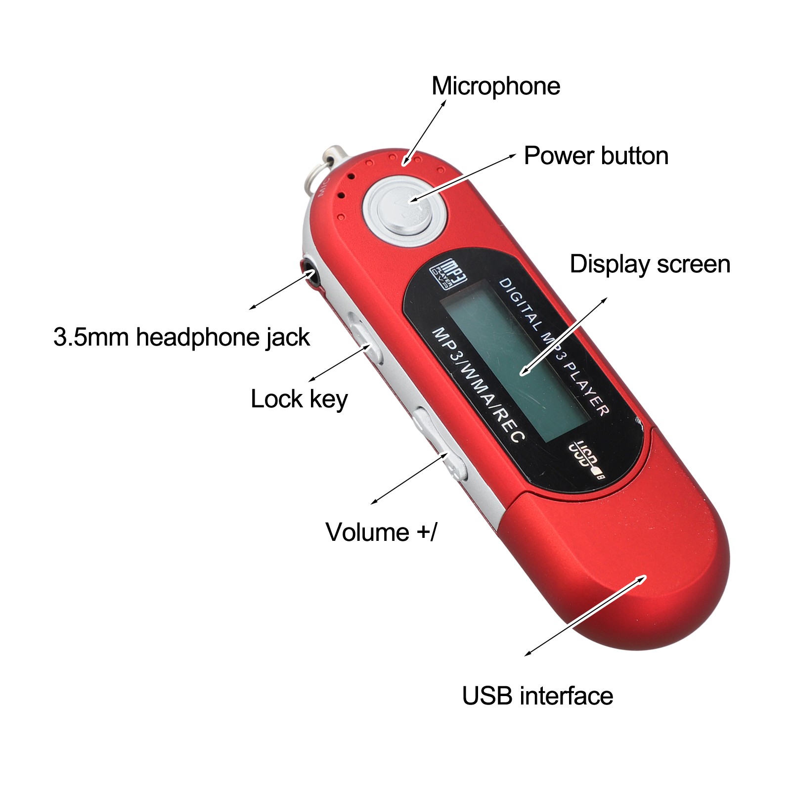 MP3 Player 1.2 In Display 1pcs 8GB Accessories Built-in Capacity Parts - Picture 31 of 40