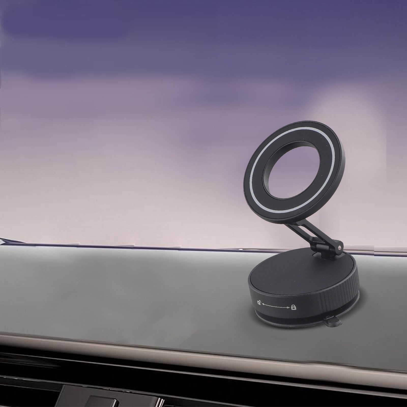 Support Téléphone Robuste pour Voiture avec Aspiration Puissante et Fonction R - Photo 17 sur 25