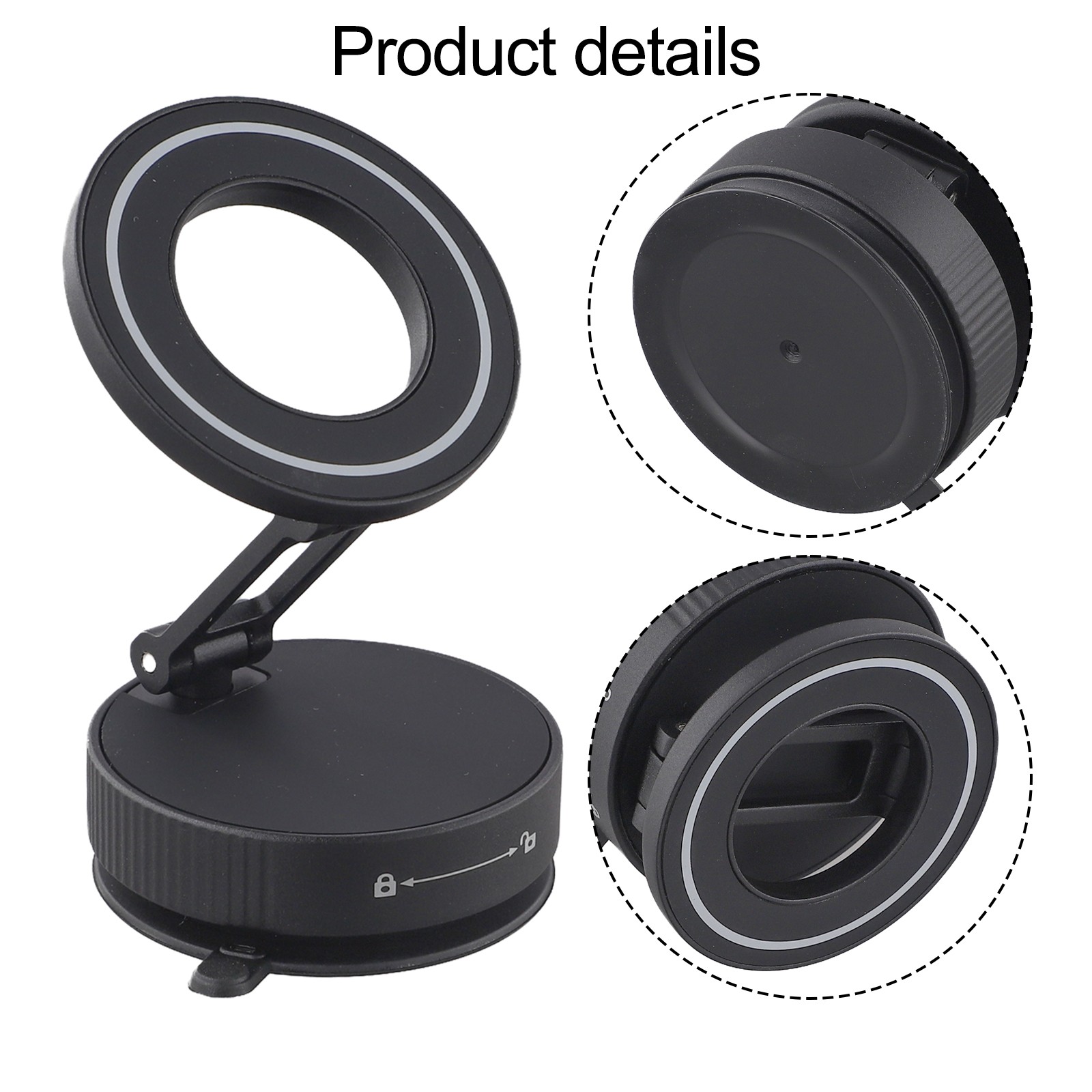 Support Téléphone Robuste pour Voiture avec Aspiration Puissante et Fonction R - Photo 15 sur 25