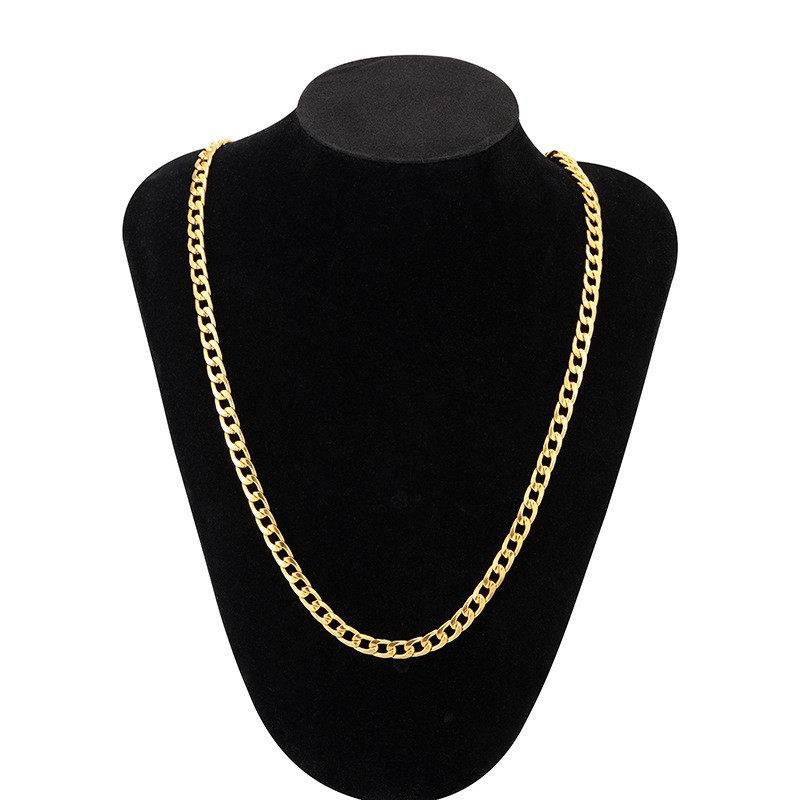 For Men's Gold Plated Curb Chain Necklace 6MM Stylish and Unique Design