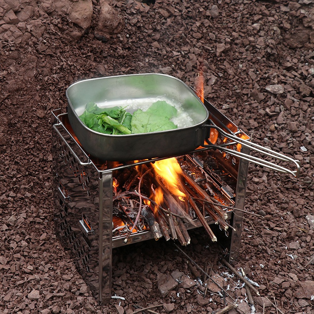 Camping Cookware Set 2 Cups And 2 Plates Set Hot Pot And Frying Pan Camping - Picture 7 of 12