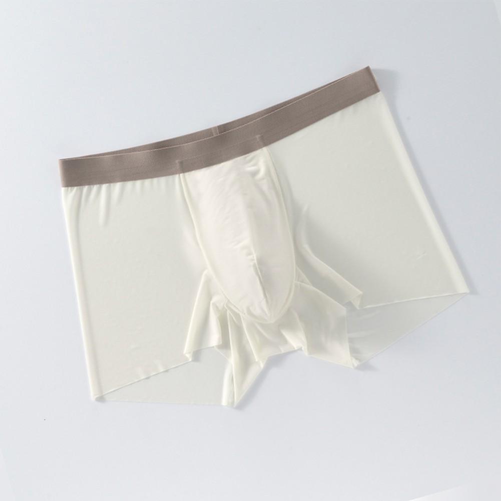 Men's See Through Ice Silk Seamless Underwear Trunks for Breathable Comfort - Picture 31 of 31