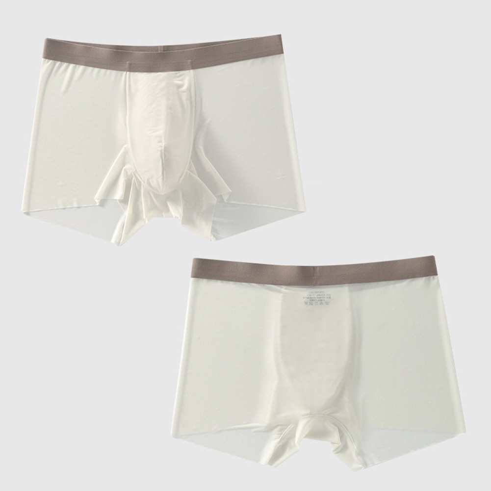 Men's See Through Ice Silk Seamless Underwear Trunks for Breathable Comfort - Picture 24 of 31