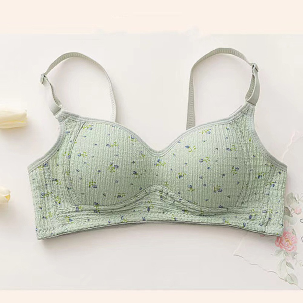 Stylish Seamless Bra for Women Small Chest Floral Design Comfortable Fit - Picture 13 of 16