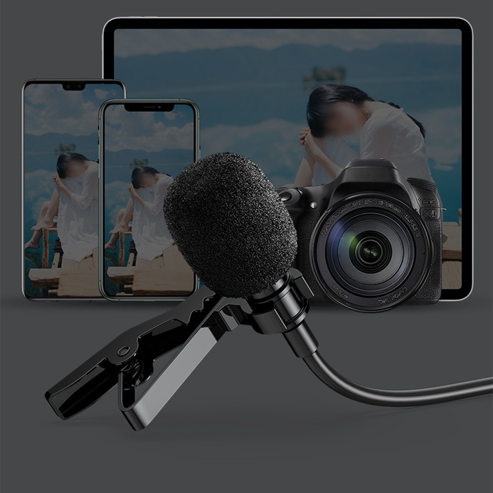 Microphone Lavalier Multi Appareils pour Vlogs et Entretiens avec Contrôle du B