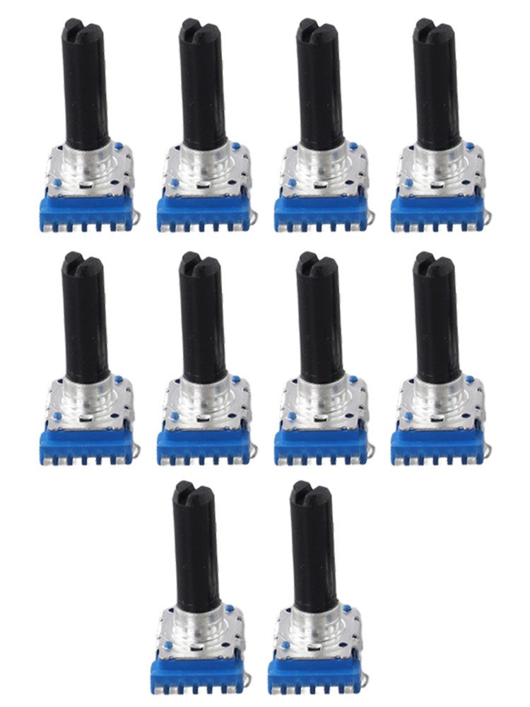 10 pezzi potenziometri stereo RK12 6 pin B10K B20K B50K B100K per impostazioni - Foto 27 di 41